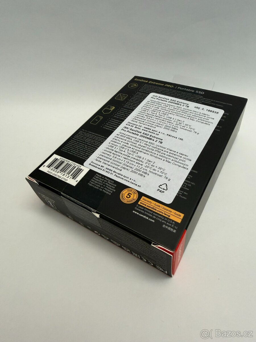 SanDisk Extreme Pro Portable SSD V2 2TB - 7