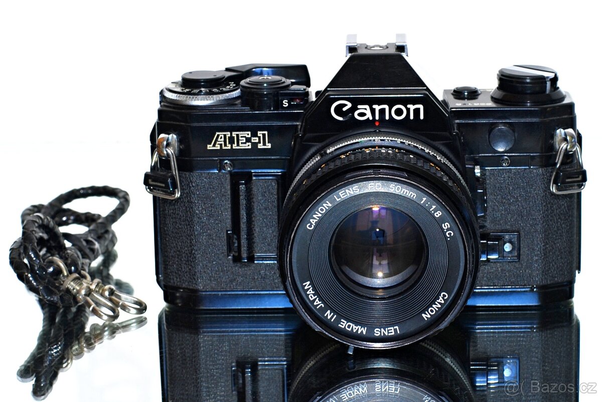 Canon AE-1 Black + FD 1,8/50mm S.C. TOP STAV - 7