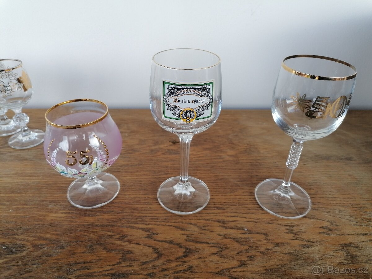 Sady skleničky na víno, likér, whisky - více ve fotkách - 7