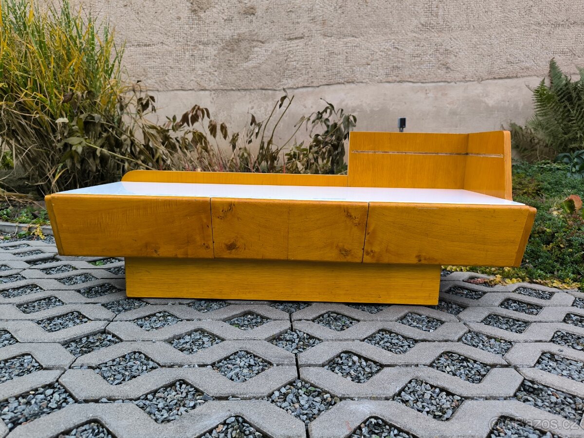 Retro toaletní stolek s opaxitovým sklem, 60. léta - 7