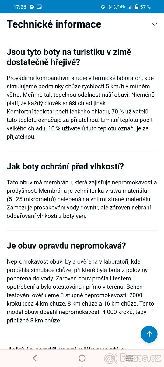 Prodám dětské nepromokavé boty velikost 36 - 7