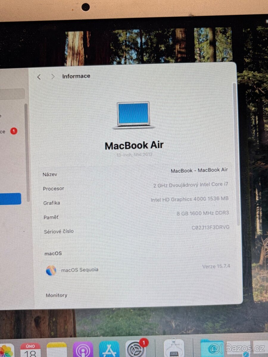 Macbook Air 13" Mid 2012 macOS Sequoia 15.7.4 - 7