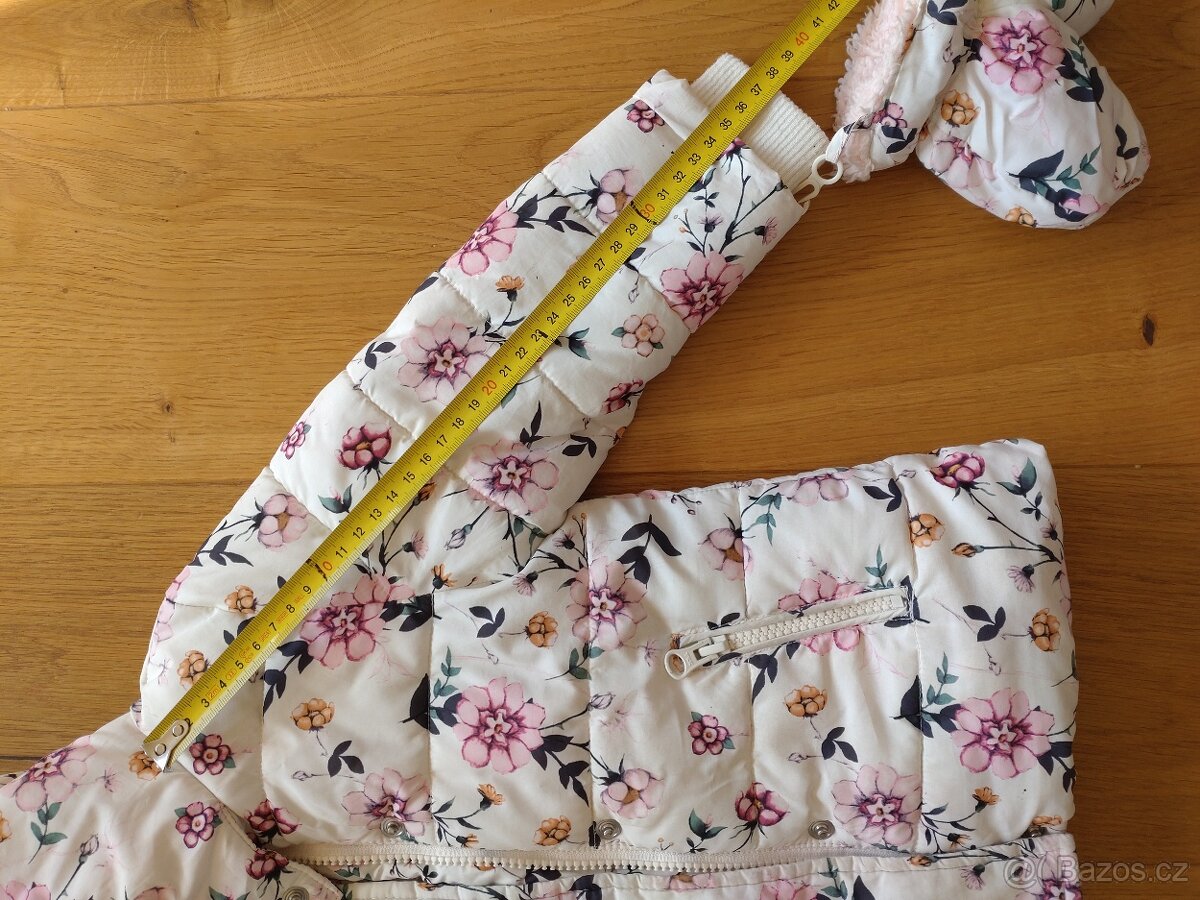 Zimni bunda - bila, ruz.kvety (80/86) - 7