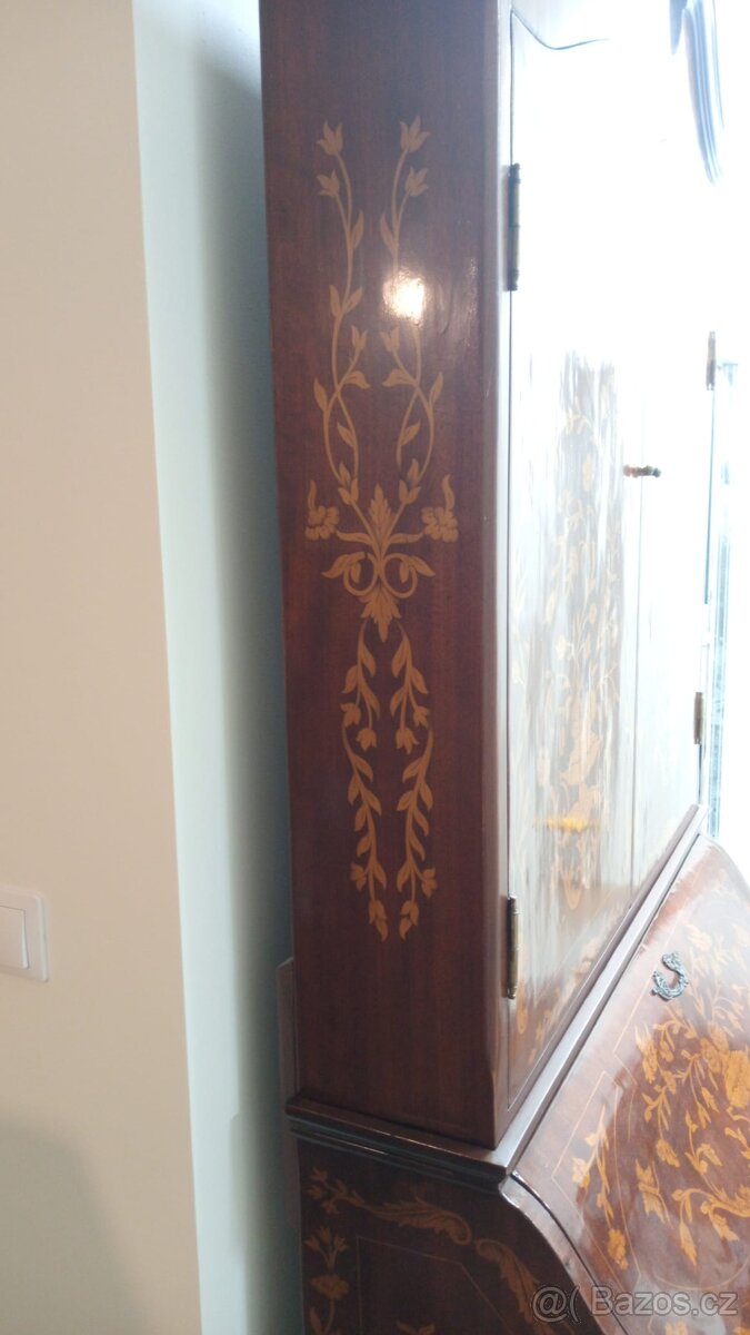 Nádherný intarzovaný sekretář, reprezentativní, rozložitelný - 7