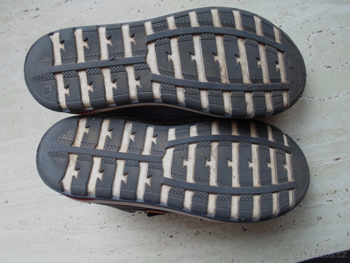 Modré boty polobotky kožené - 35 nové - 7