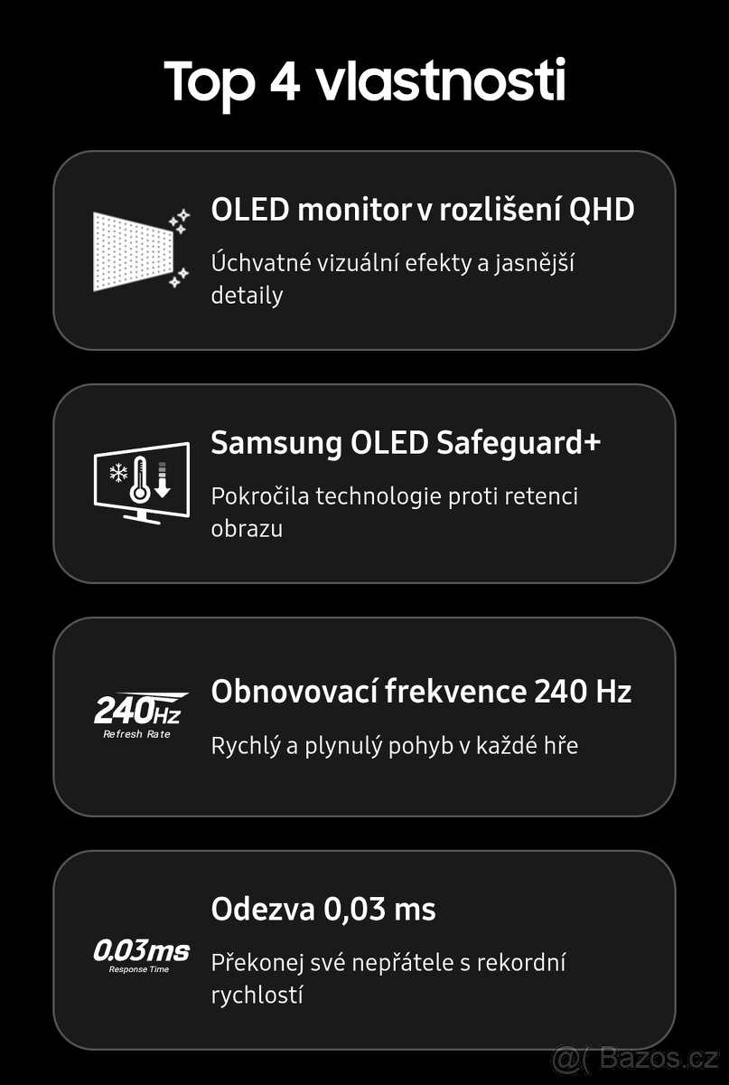 Nový Samsung Odyssey OLED G6 27" G61SD (QHD 240 Hz OLED) - 7