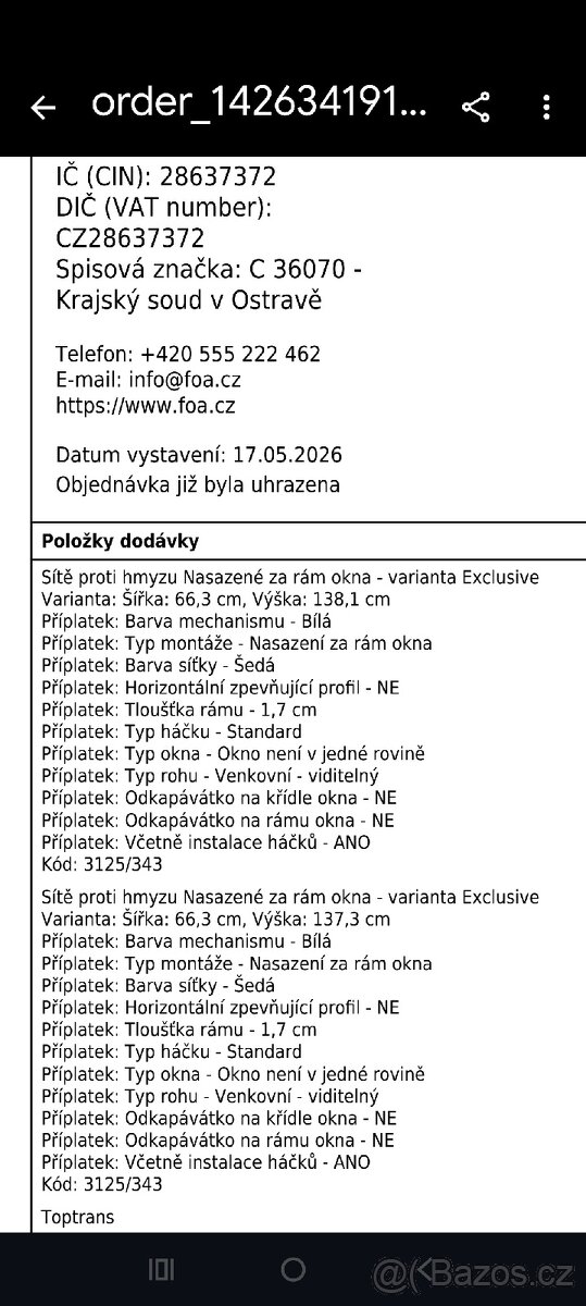NOVÉ sítě do oken - 7