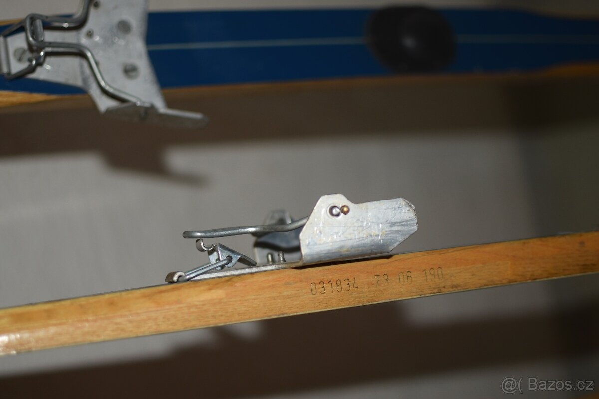 Retro starožitné dřevěné běžky - 7