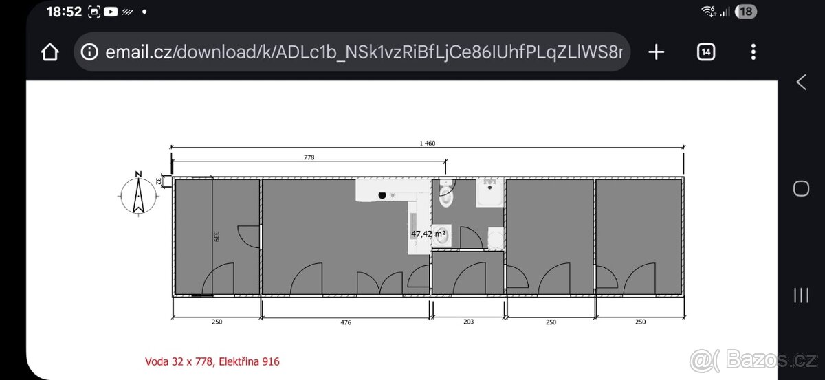 Mobilní dům 14x4m - 7