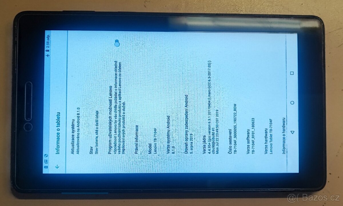 Prodám tablet Lenovo TB-7104F (dětský) - 7