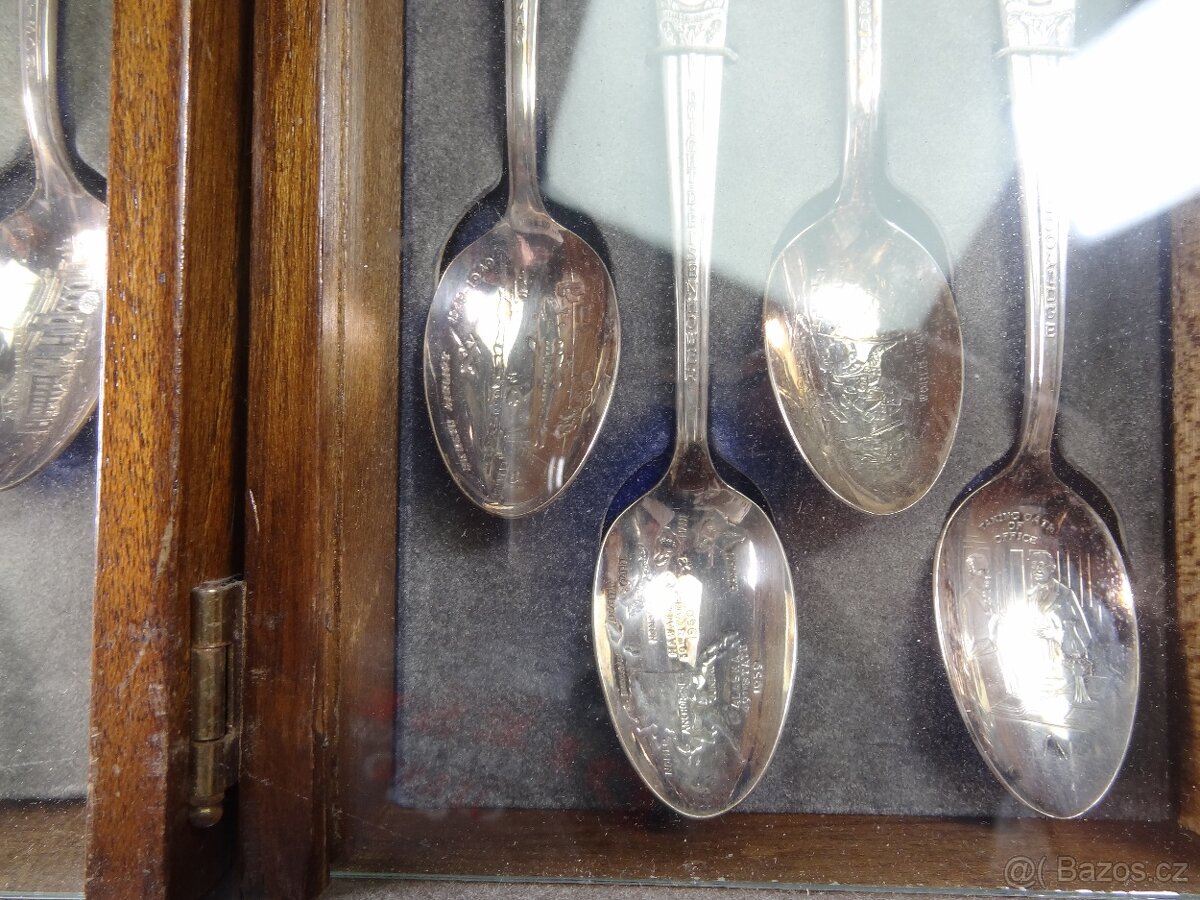 Sada lžic. Vyobrazený Americké prezidenty - 7