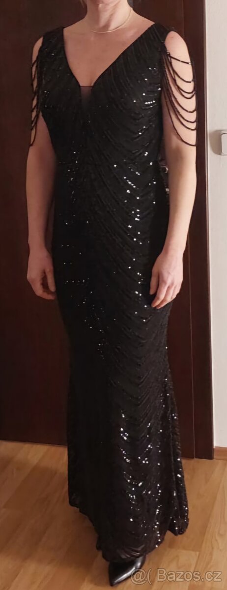Nové, luxusní dlouhé společenské šaty Apart vel.40 - 7