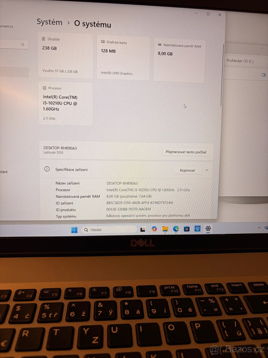 DELL Latitude 5510 + bezdrátová myš HP wireless mouse x4500 - 7
