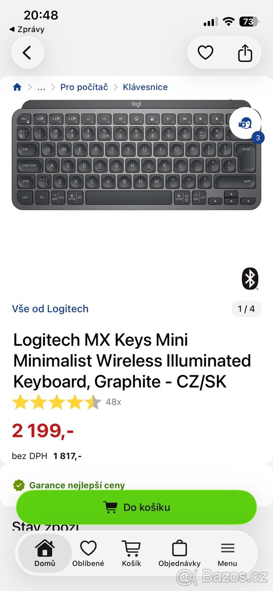 Bezdrátová klávesnice Logitech - 7