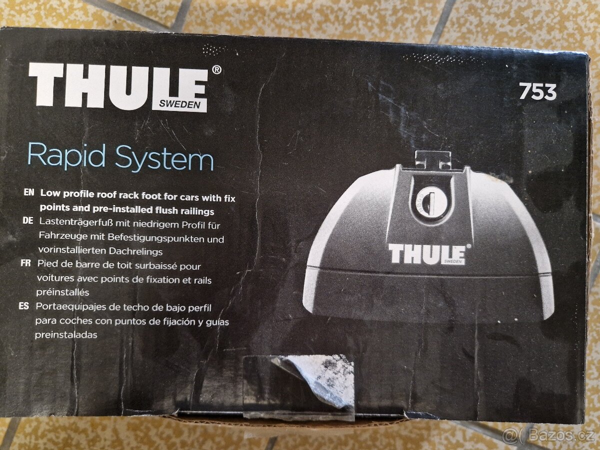 Příčníky / střešní nosiče Thule s patkami Rapid System 753 - 7