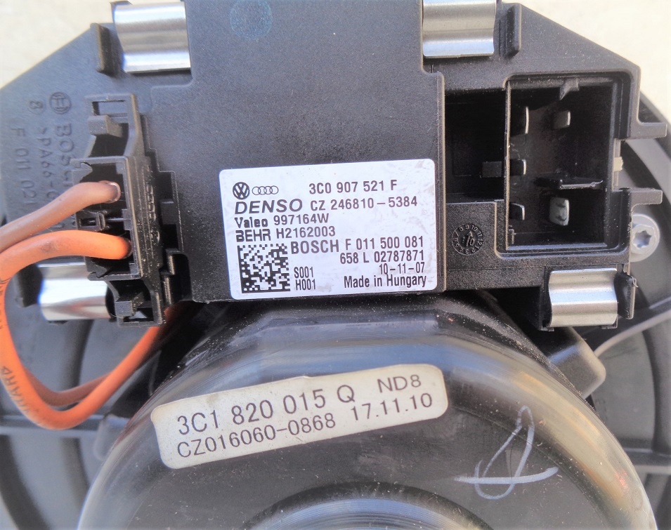 VW Škoda Audi Seat ventilátor topení s regulátorem - 7