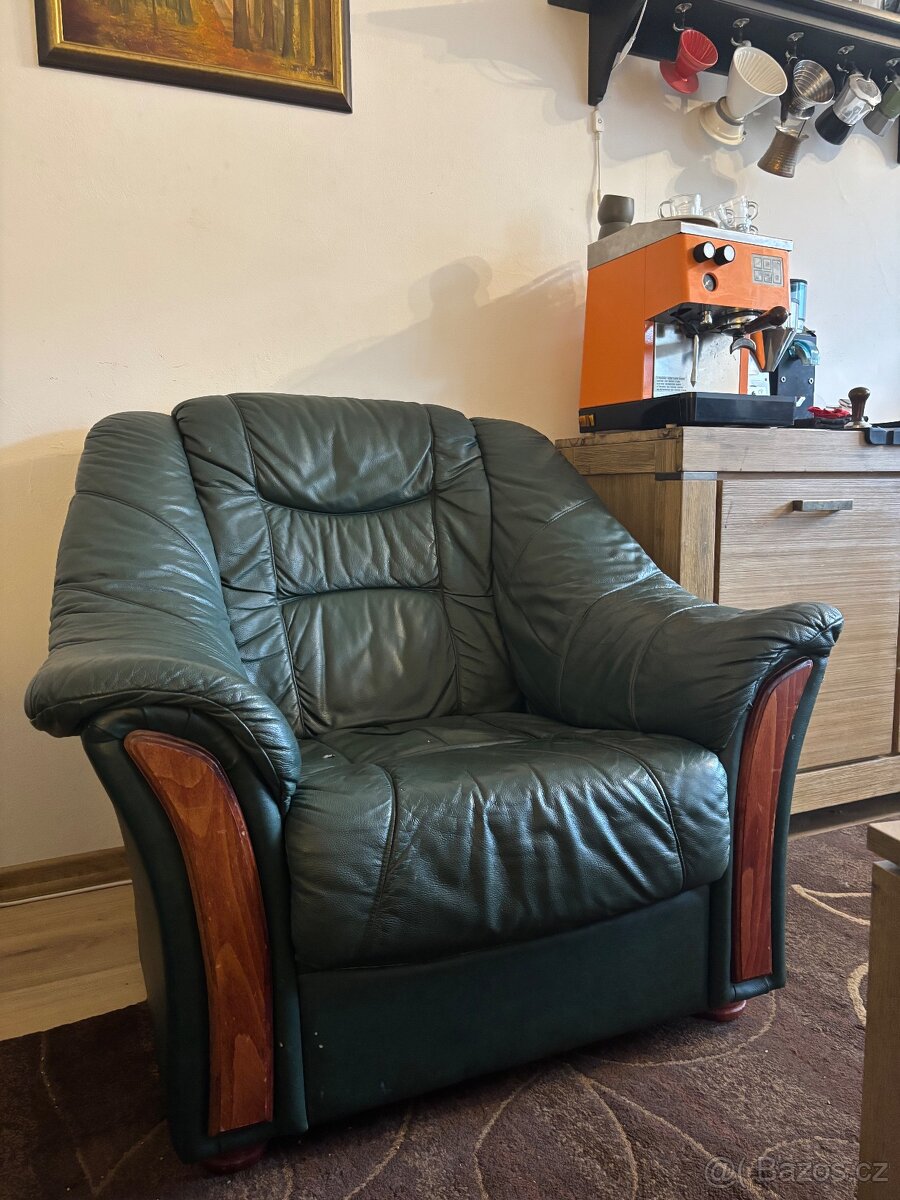 Celokožená sedací souprava - 7
