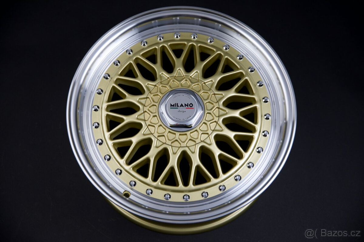 Alu kola 16" 4x100/108 Riccardo silver/gold - 7