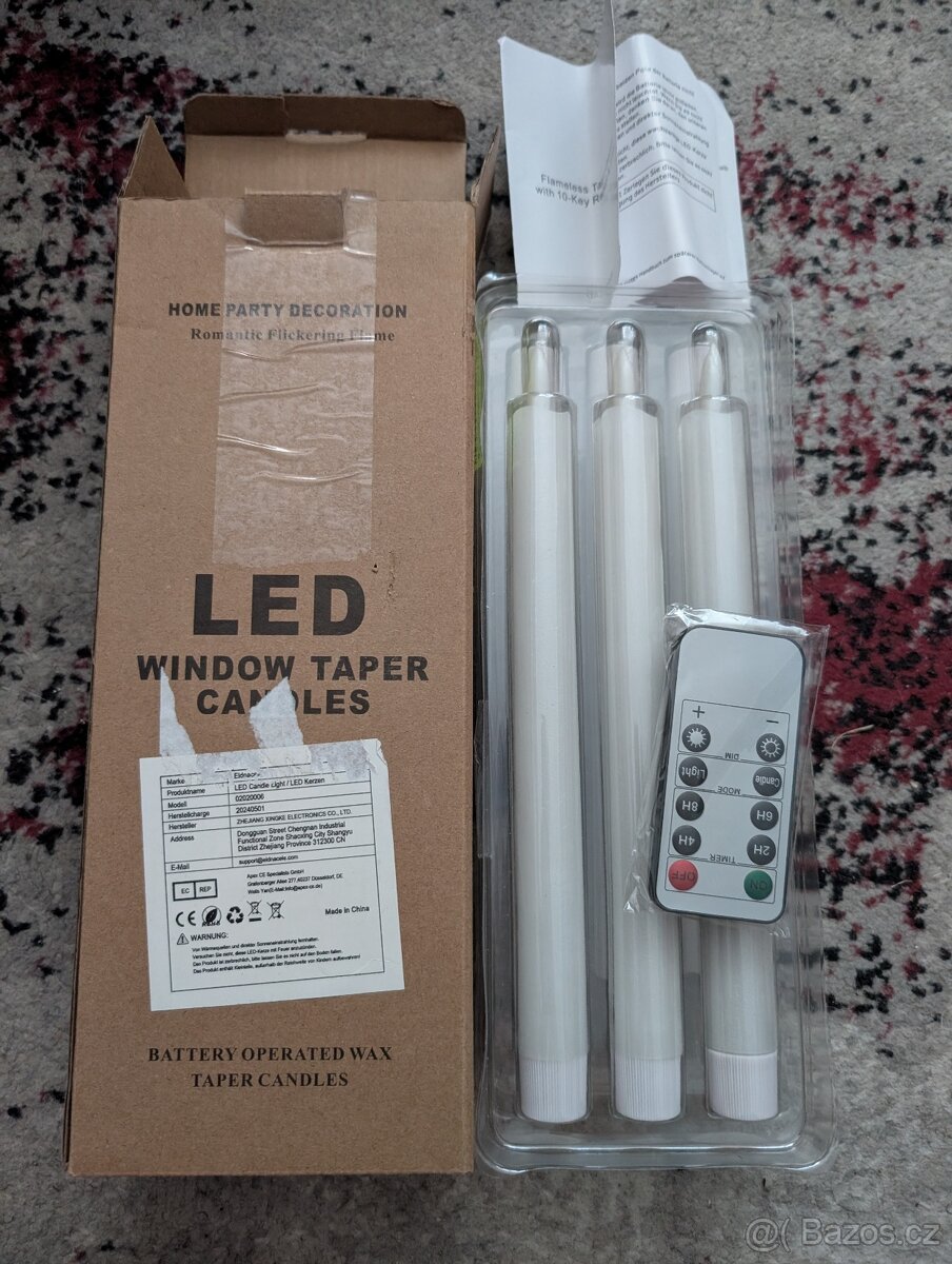 Bezplamenné bílé kuželové svíčky Eldnacele - 7