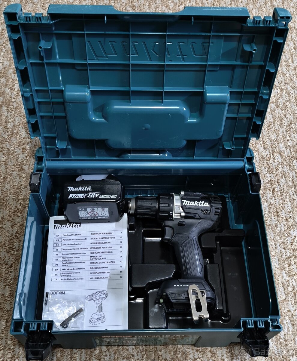 Makita DDF484RFJ s baterií 18V 3 Ah v kufru - 7