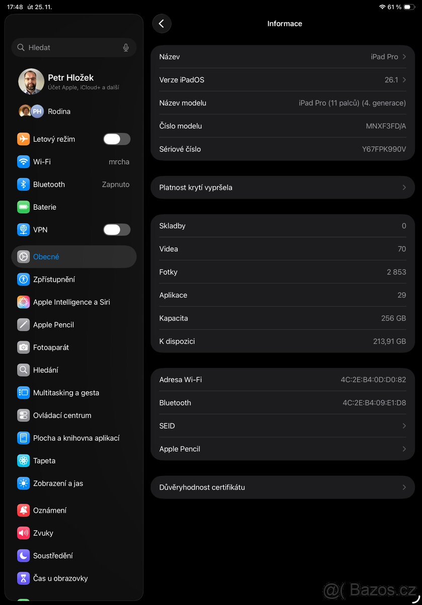 Prodám iPad Pro M2 11" 256GB - 7