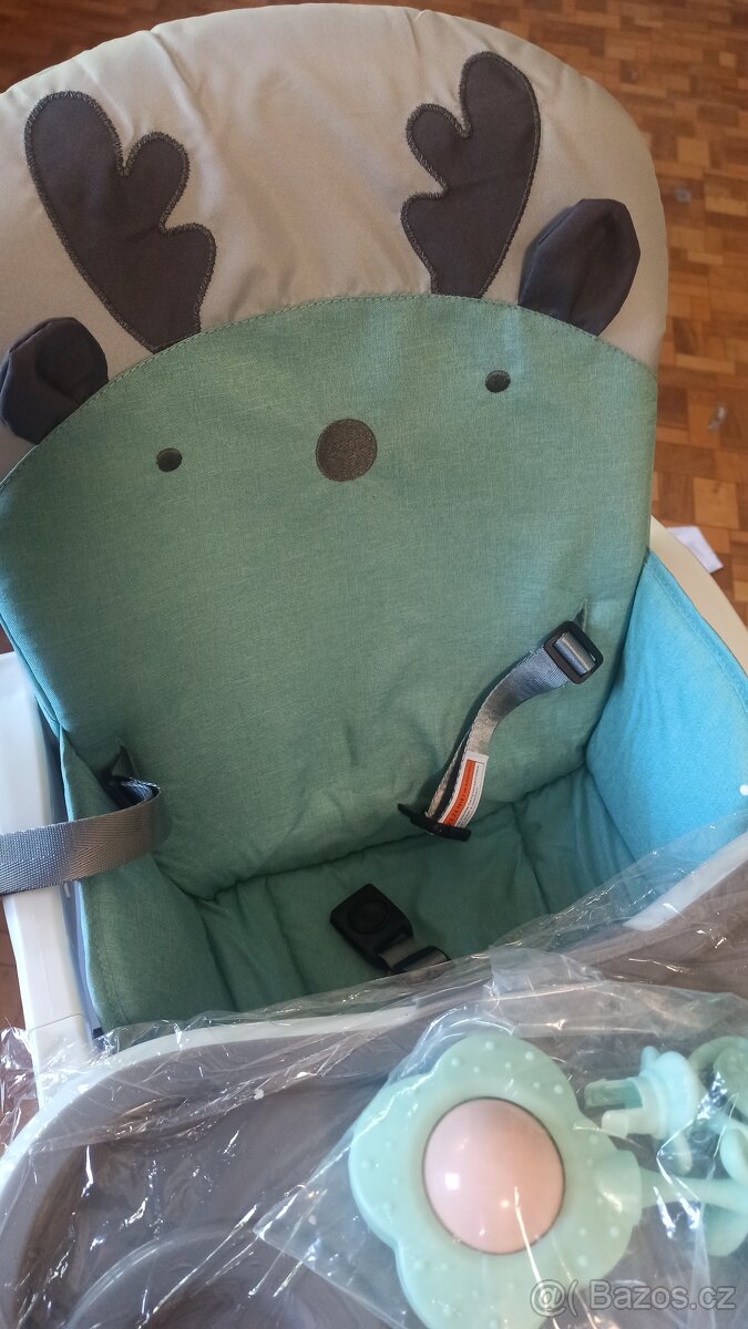 Židle na krmení - tyrkys - 7