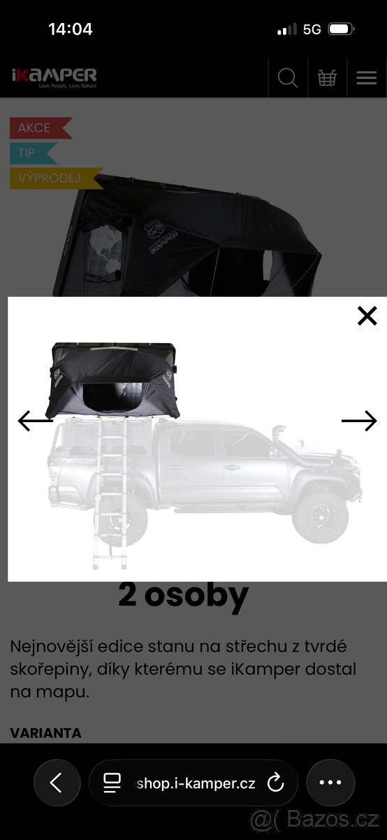Střešní Stan ikamper 3.0 pro dvě osoby - 7