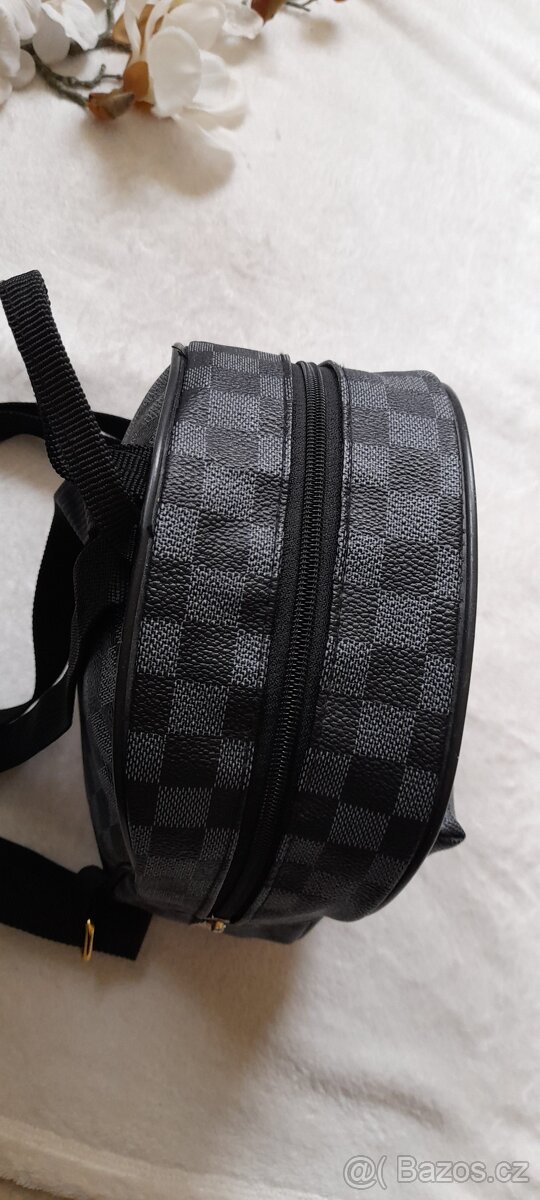 Černo-šedý stylový mini batůžek - 7