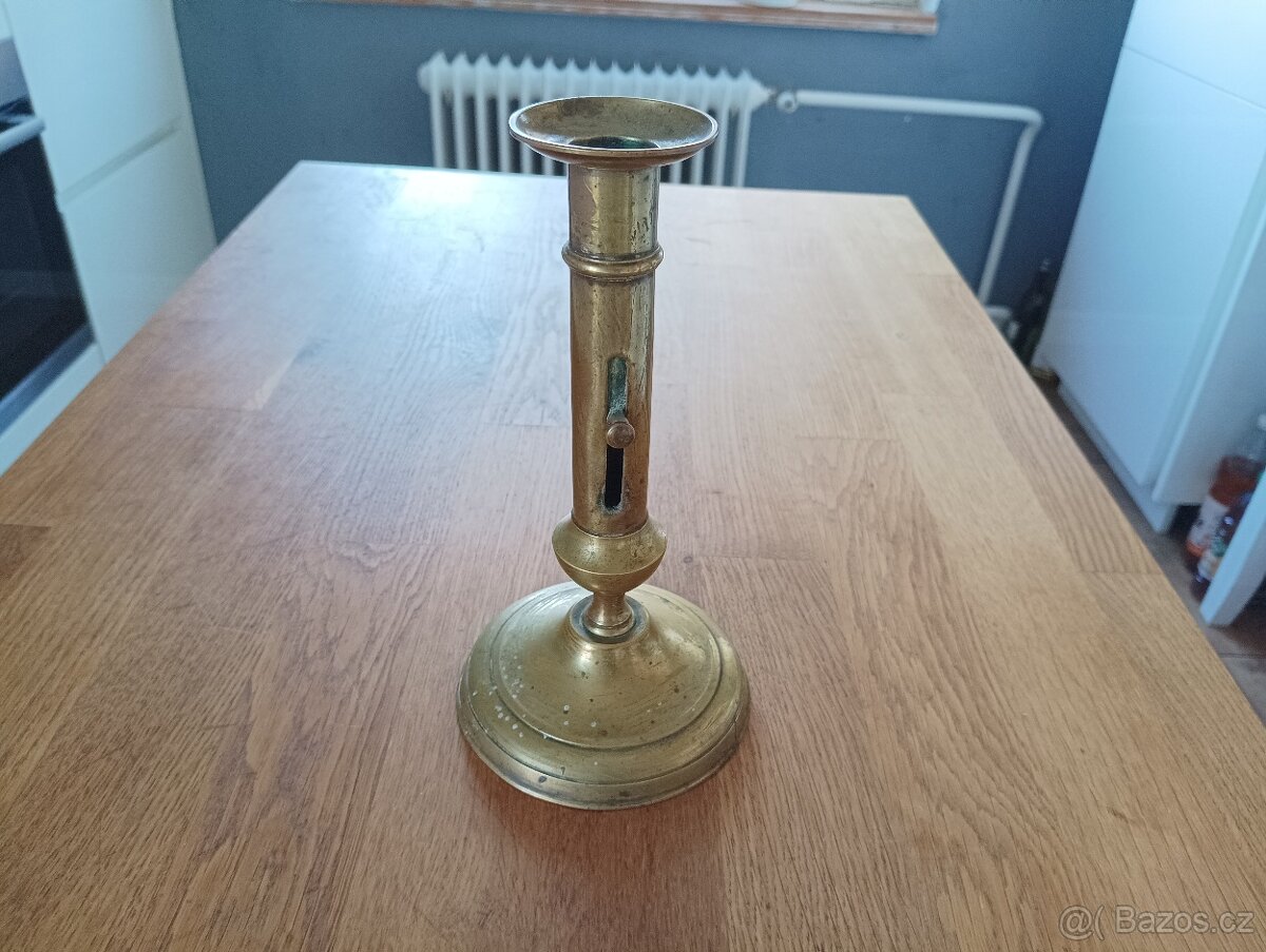 MOSAZNÝ EMPÍROVÝ SVÍCEN BIEDERMAIER 19. STOLETÍ FRANCIE - 7