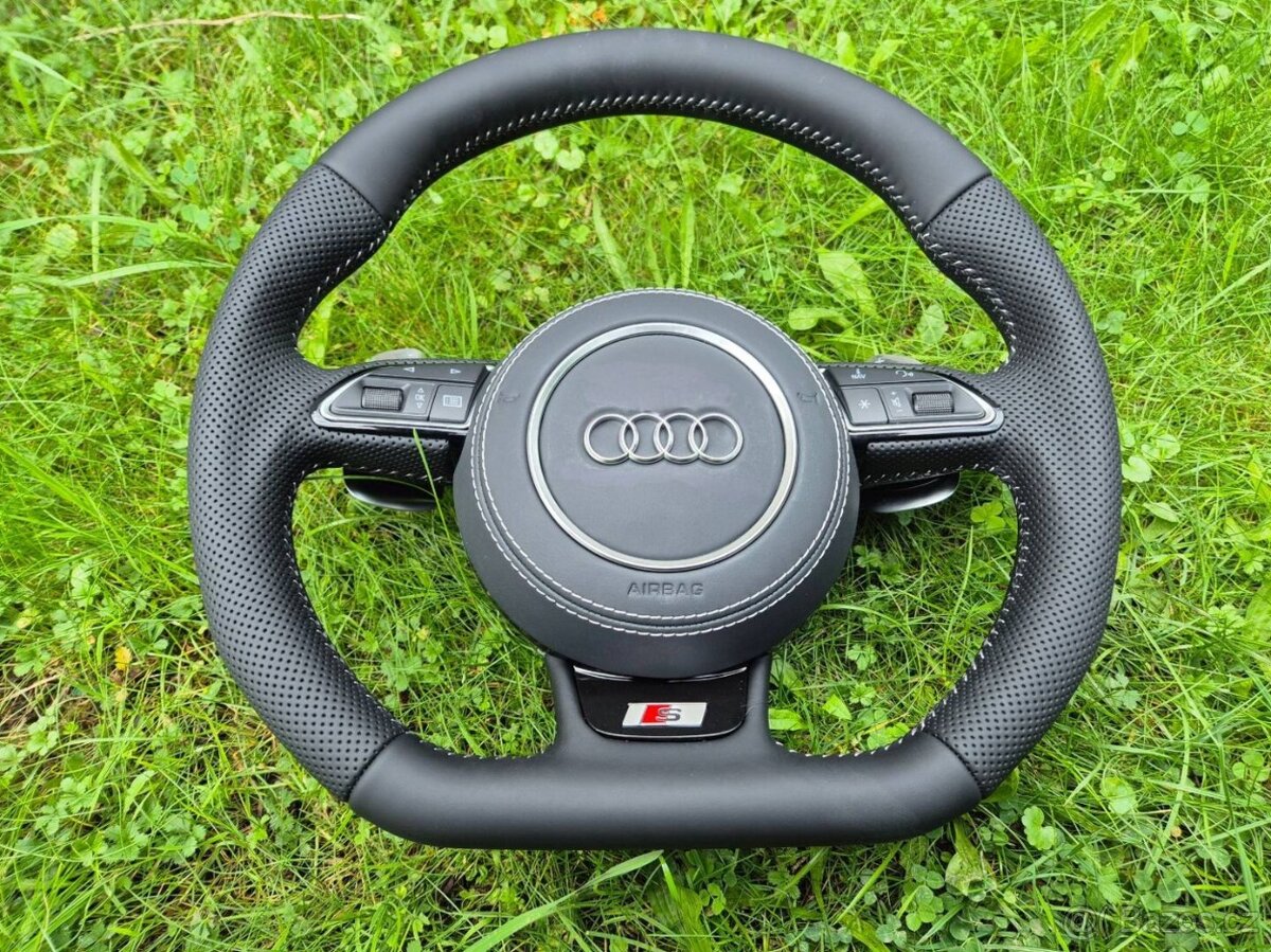 -AUDI VOLANT KOŽENÝ MULTIFUNKCNY ZKOSENY - 7