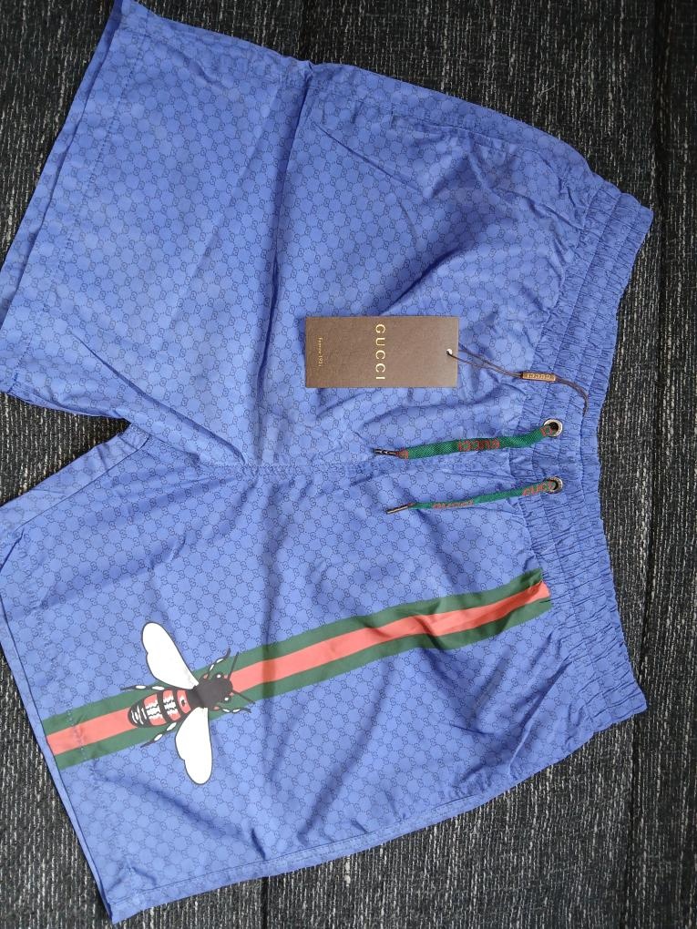 Pánské modré XXL plavky,kraťasy Gucci - 7