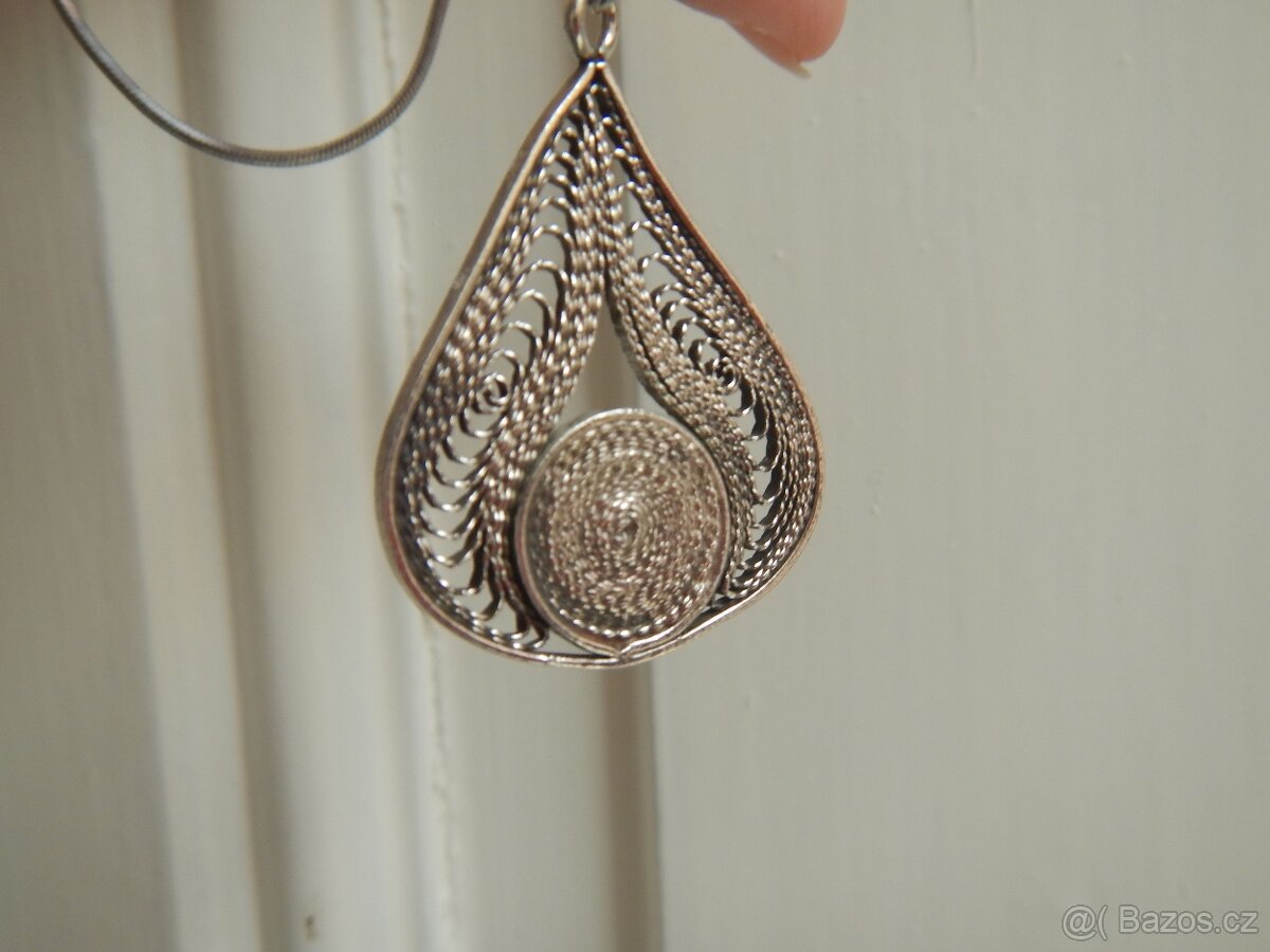 přívešek slza filigrán - 7