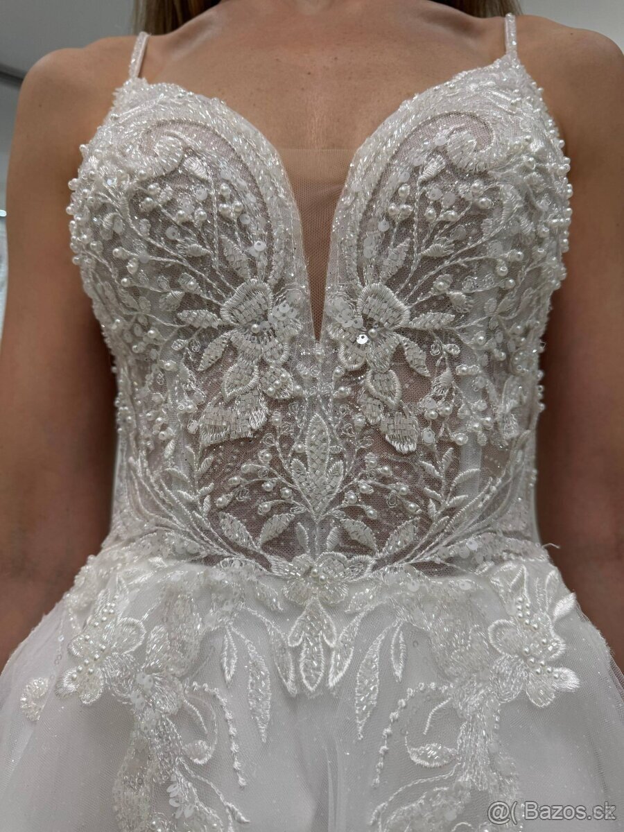 Prodám nové mini svatební šaty - 7