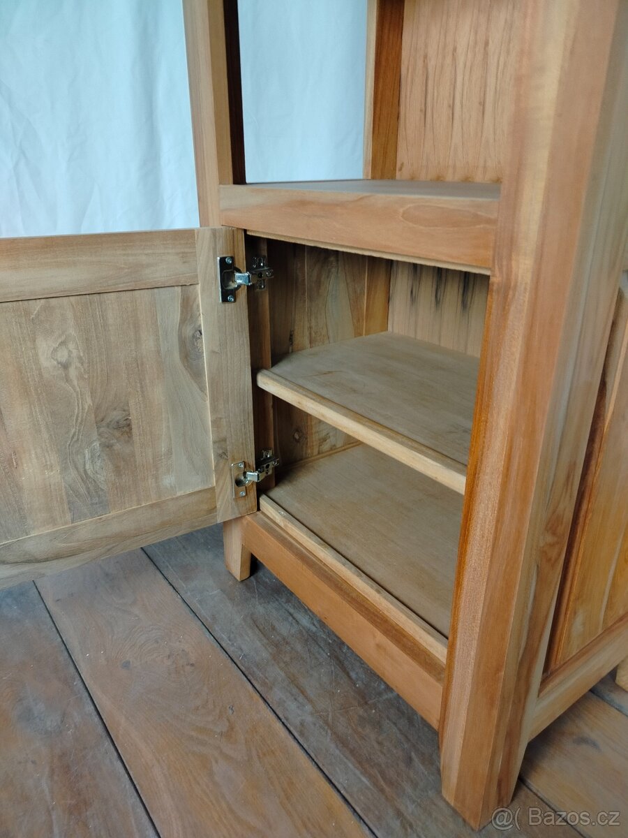 Knihovna - vitrína TEAK - 7