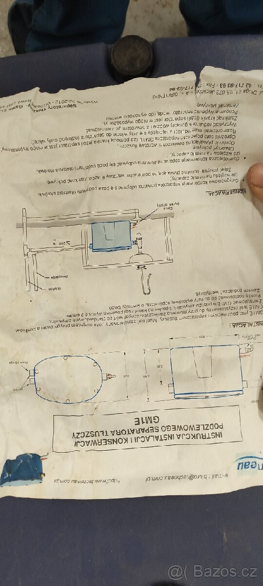 Miniodlučovač tuku GM1E - 7