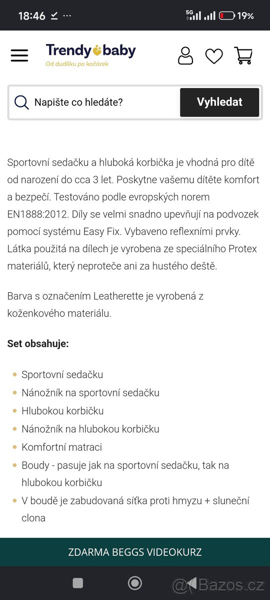 Emmaljunga elegantní klasika, 2x korba - 7