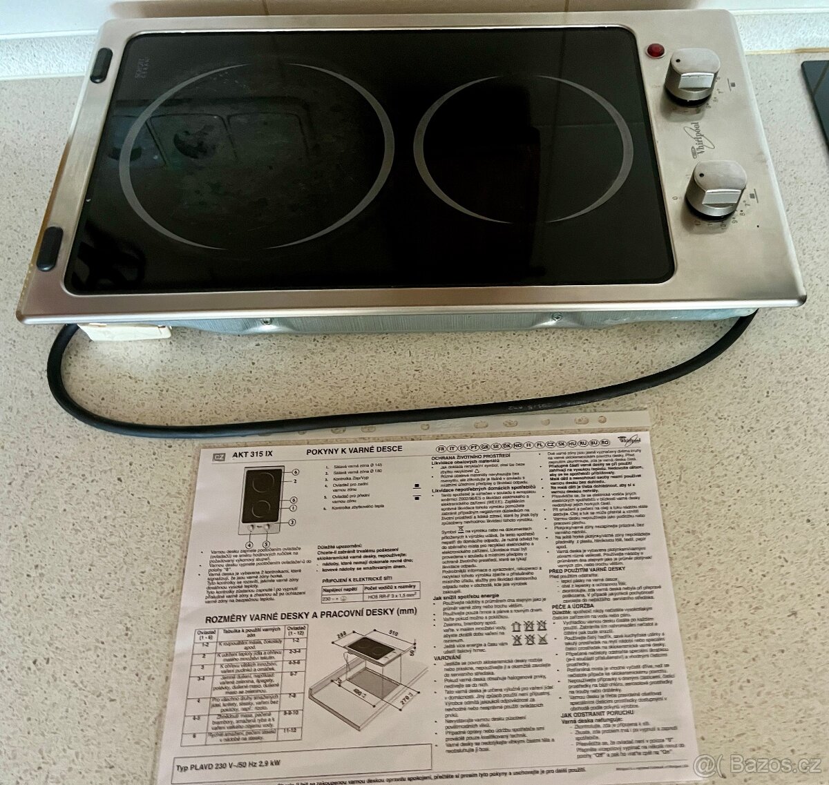 Whirlpool varna deska dvouplotynka AKT 315 IX - 7