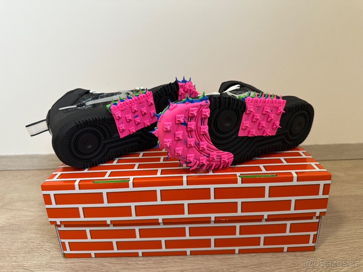 Off White x Nike Air Force 1 Mid Black - 7