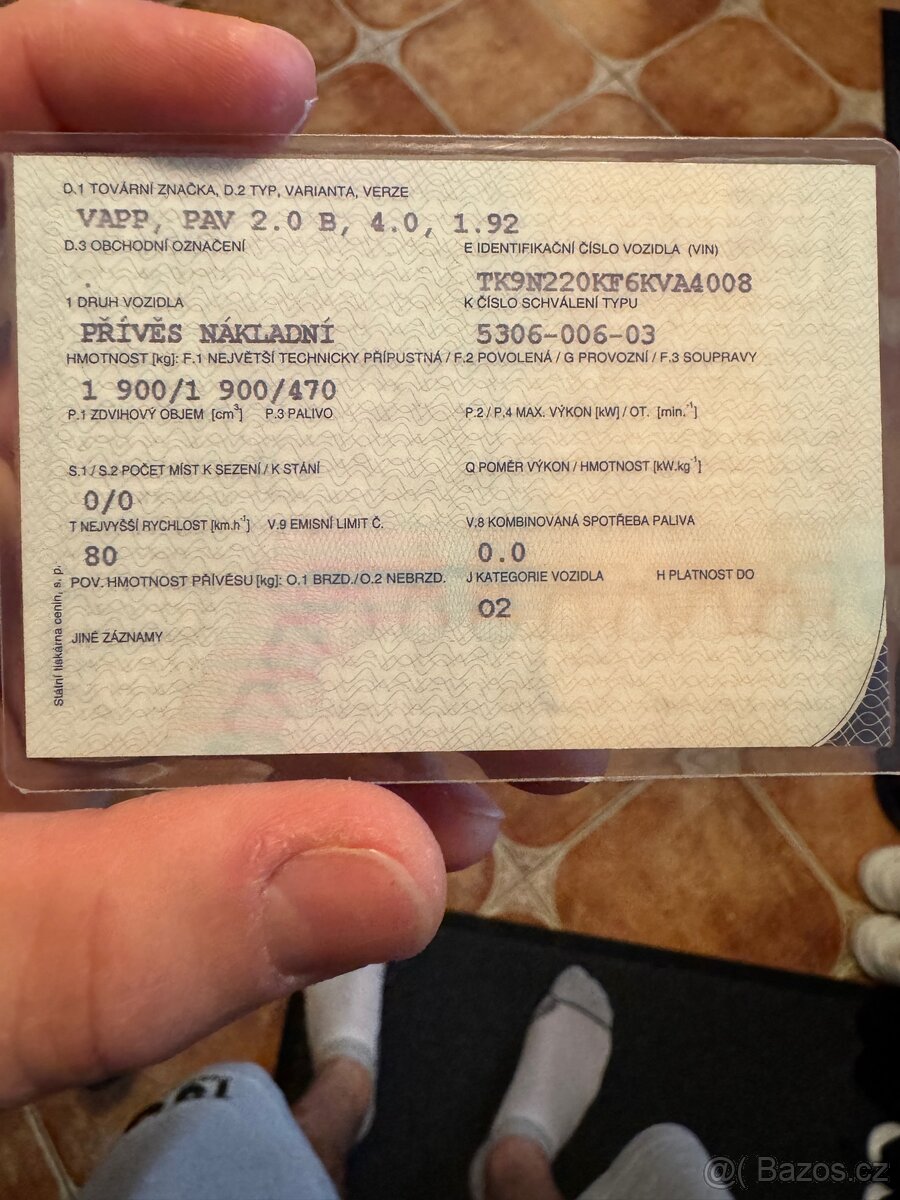 Prodám vlek Vapp - 7