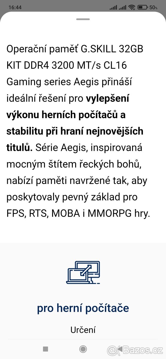 RAM DDR4 G.SKILL 2x16gb - 7