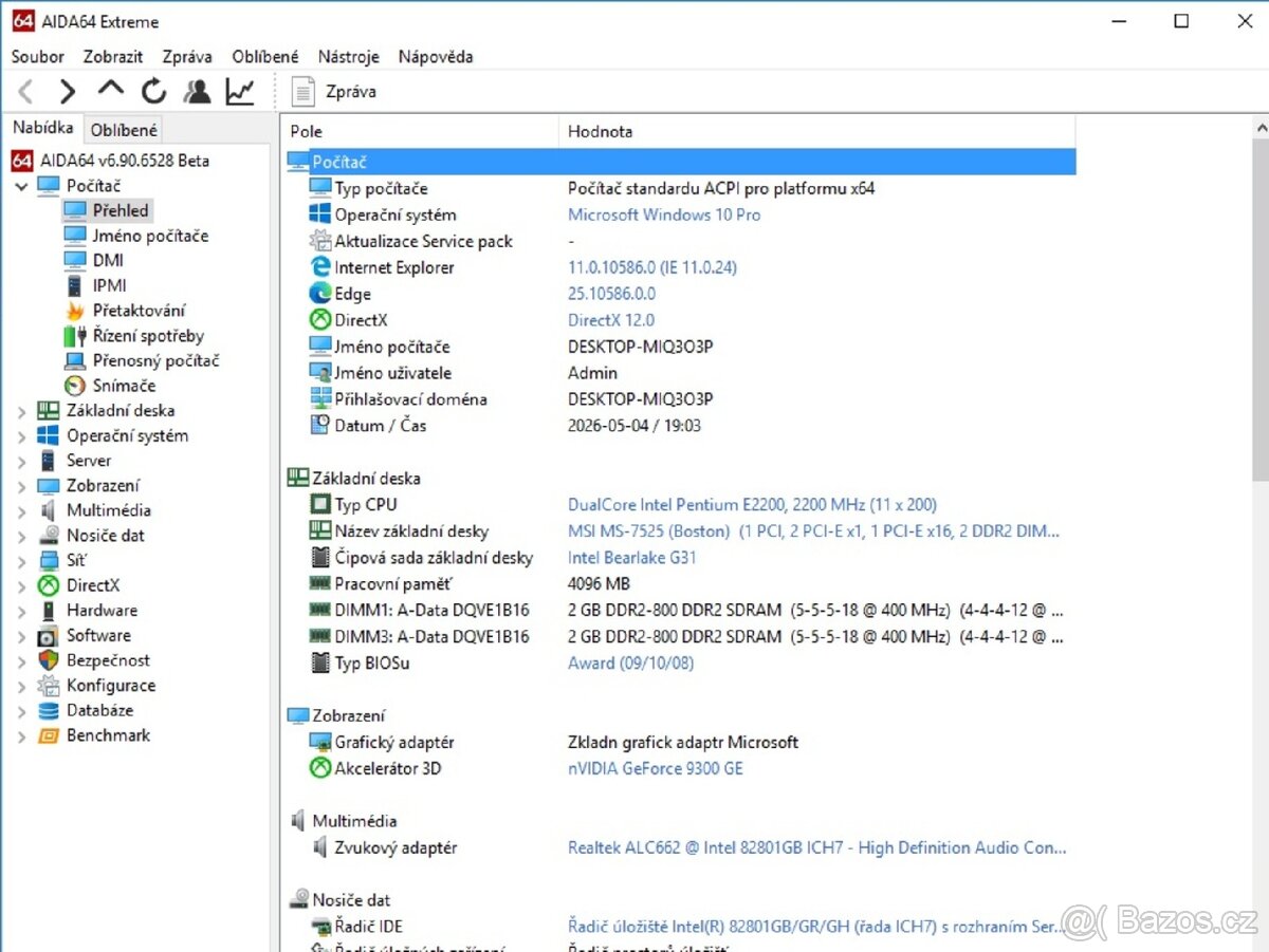 PC HP Pavilion a6000 + LCD + klávesnice + myš - 7