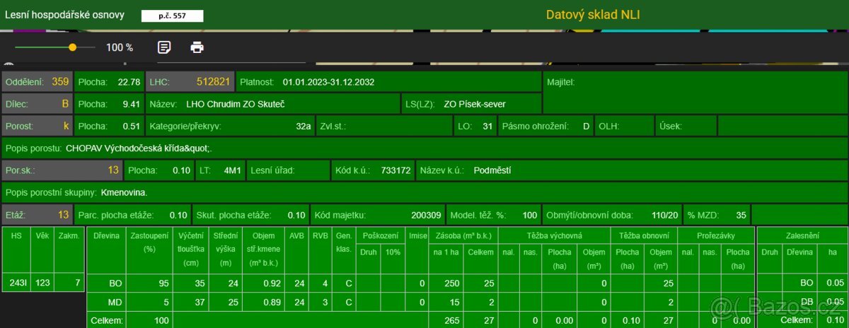 Prodám lesní pozemky v k.ú. Podměstí - 7