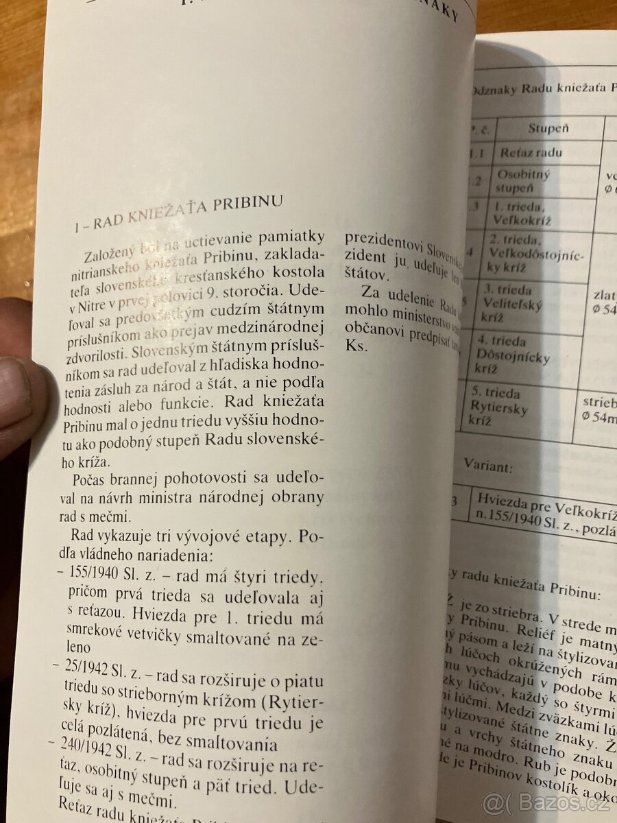 RADY A VYZNAMENANIA SLOVENSKEJ REPUBLIKY 1939-1945 - 7
