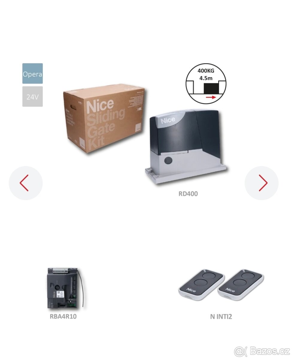 Posuvná brána včetně pohonu Nice Road 400 - 7