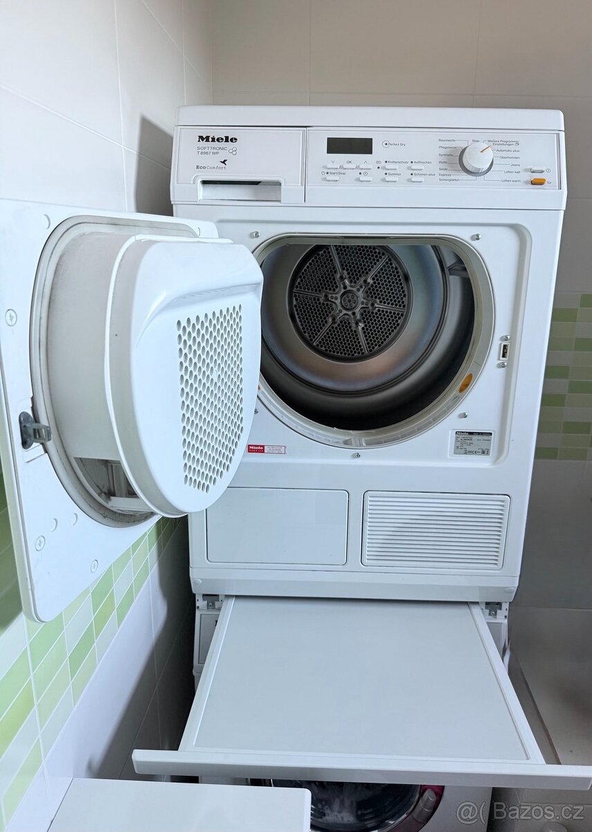 Prodám pračku a sušičku Miele W3985/T8967WP-věž - 7