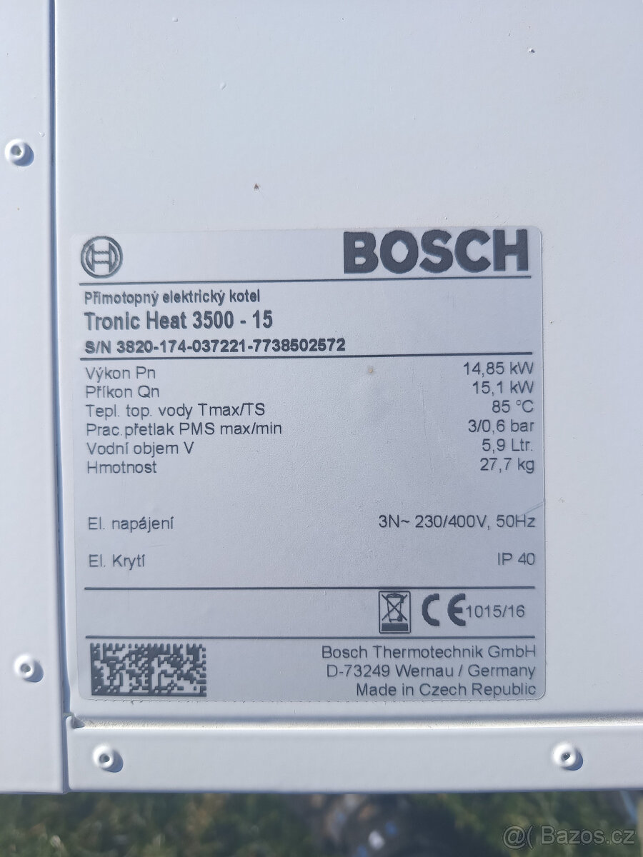 ELEKTROKOTEL BOSCH TRONIC HEAT 15KW - 7