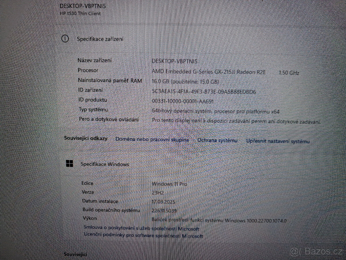 PC HP T530 AMD/16GB/SSD 128GB M.2/záruka - 7