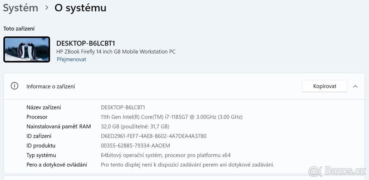 HP Zbook Firefly 840 G8 | i7, 32GB RAM, 256GB SSD - 7