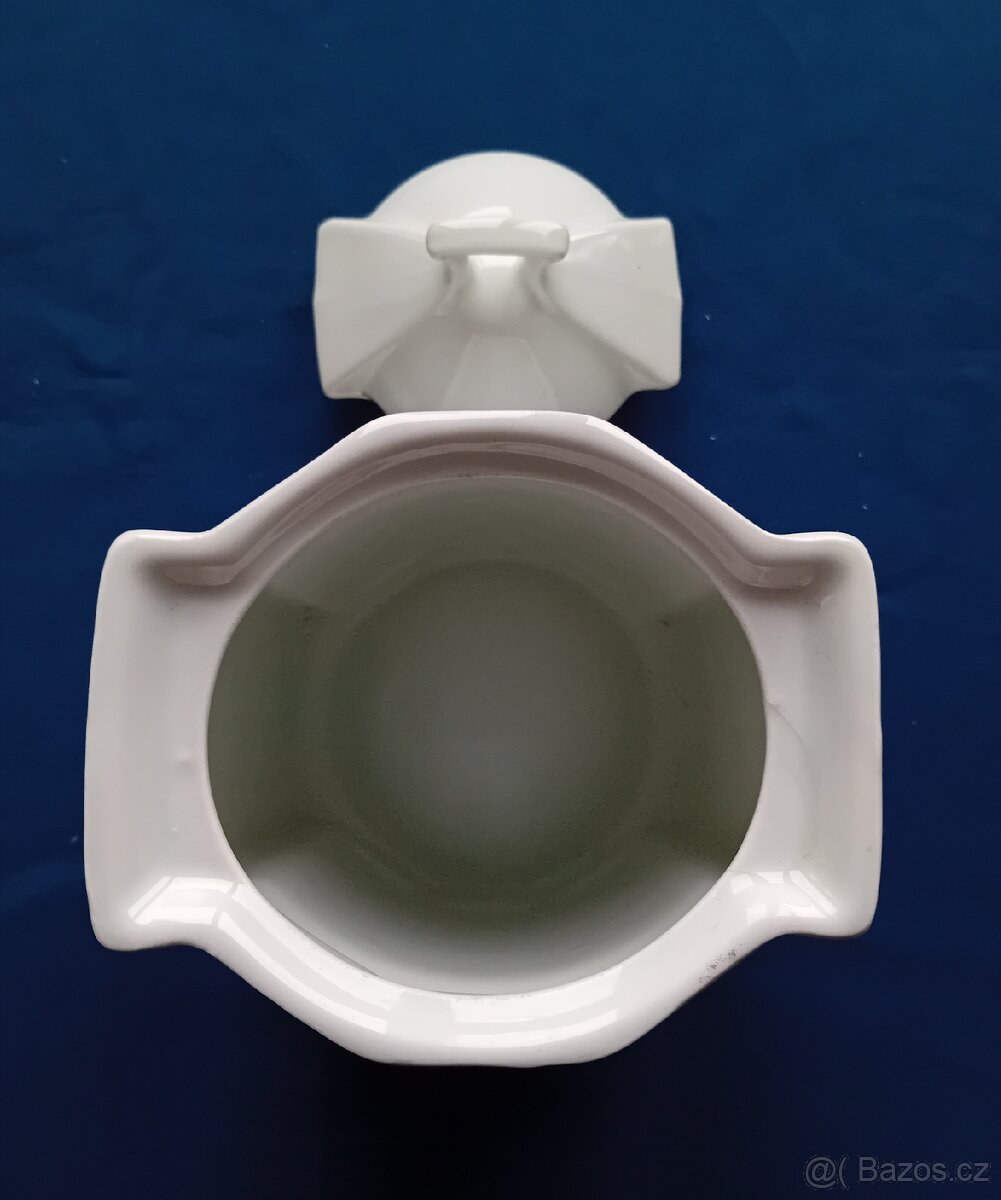 SECESNÍ DÓZY TENKOSTĚNNÝ PORCELÁN ZLACENÉ - 7