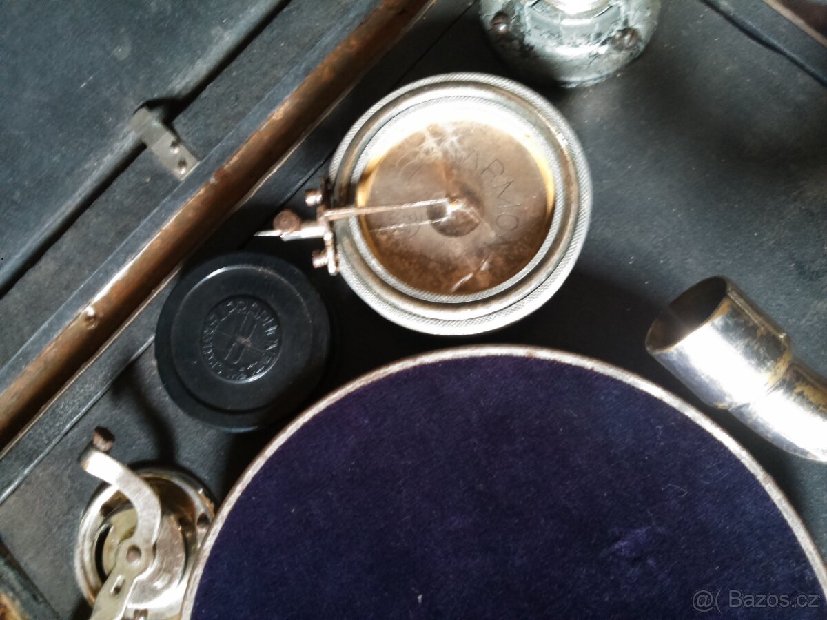 Krásný starožitný dekorační gramofon - 7